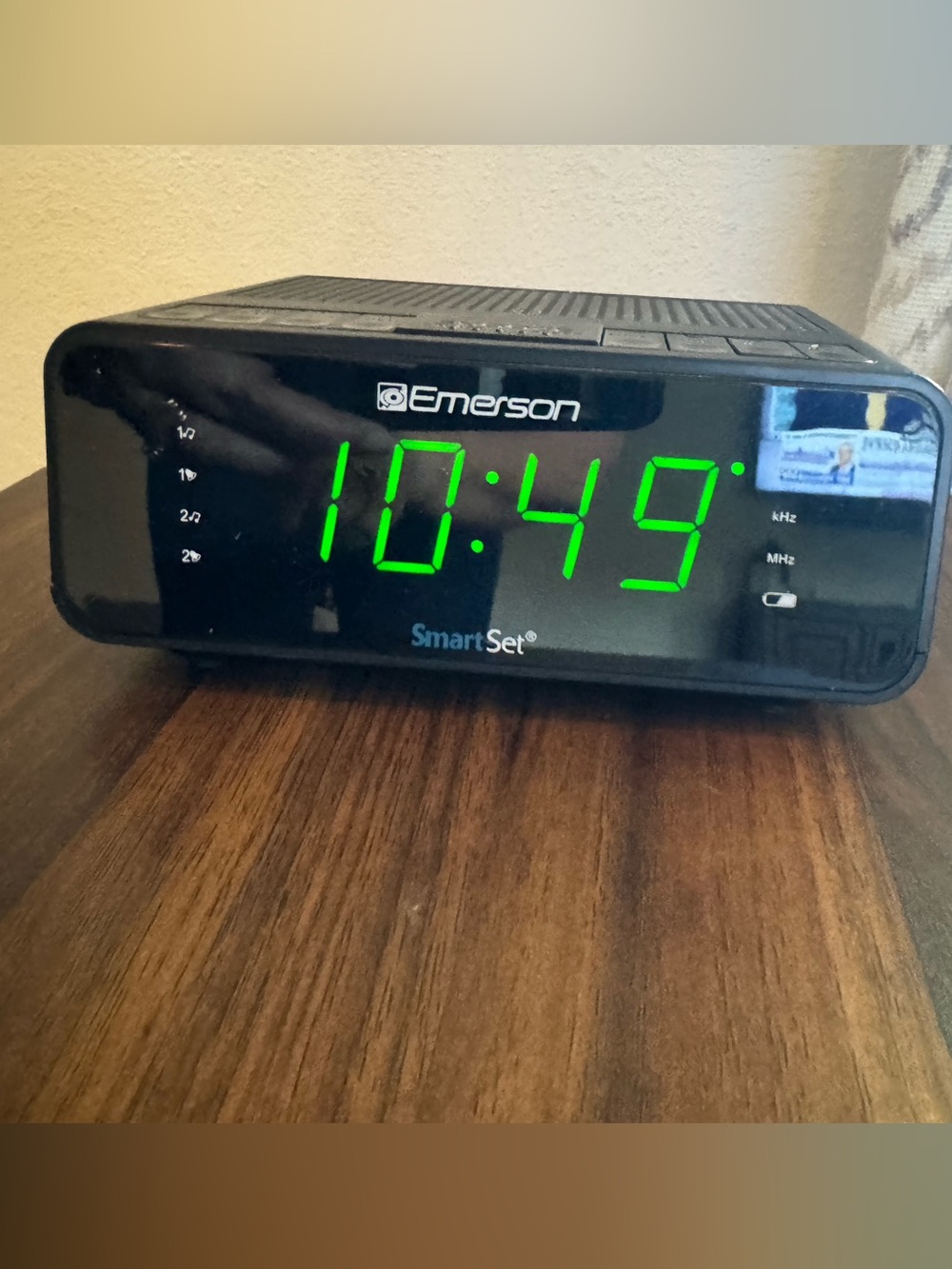 Emerson SmartSet Digital Alarm Clock Radio - Black with Green LED